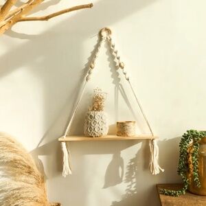 NWT Handmade Bohemian Macramé Shelf for Wall Hanging!  You Get ONE!